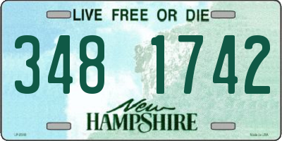 NH license plate 3481742