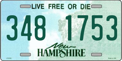 NH license plate 3481753