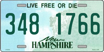 NH license plate 3481766