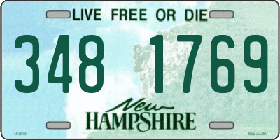 NH license plate 3481769