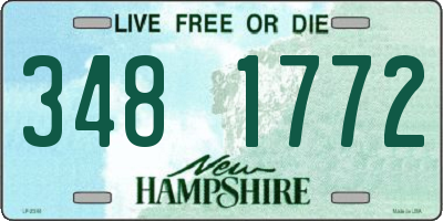 NH license plate 3481772