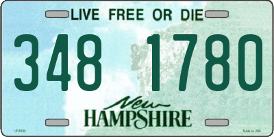 NH license plate 3481780