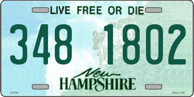 NH license plate 3481802