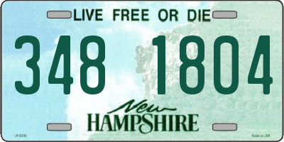 NH license plate 3481804