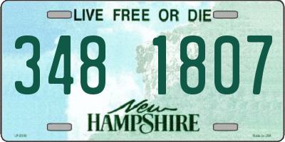 NH license plate 3481807