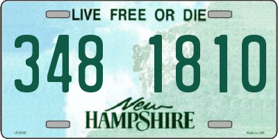 NH license plate 3481810