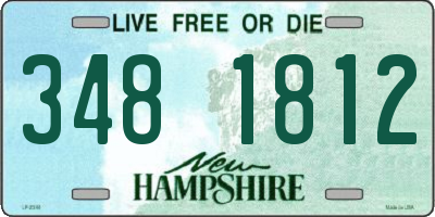 NH license plate 3481812