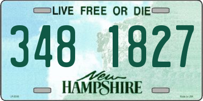 NH license plate 3481827