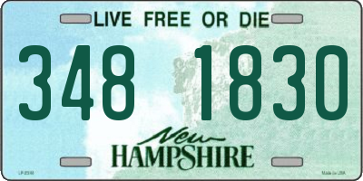 NH license plate 3481830