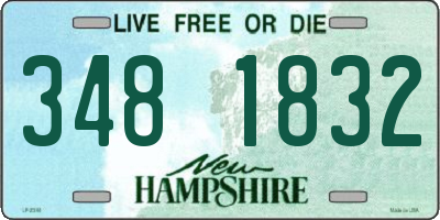 NH license plate 3481832
