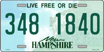 NH license plate 3481840