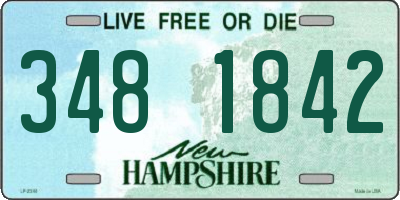 NH license plate 3481842