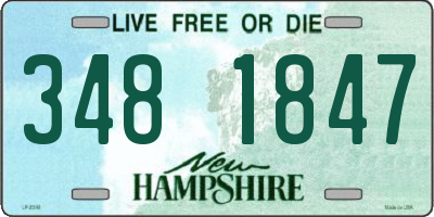NH license plate 3481847