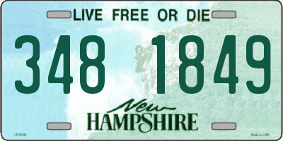 NH license plate 3481849