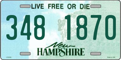 NH license plate 3481870