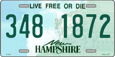 NH license plate 3481872
