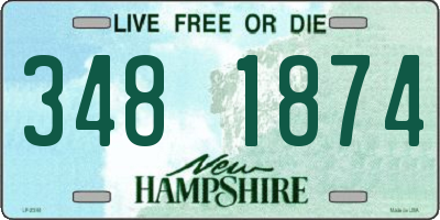NH license plate 3481874