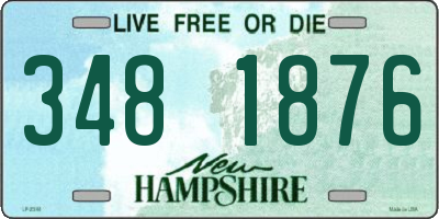 NH license plate 3481876