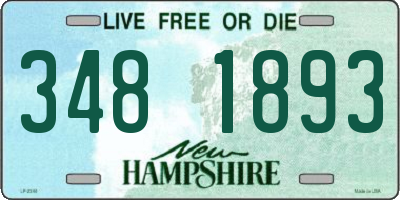 NH license plate 3481893