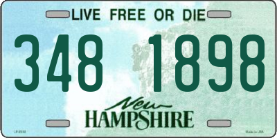 NH license plate 3481898