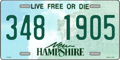 NH license plate 3481905