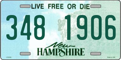 NH license plate 3481906
