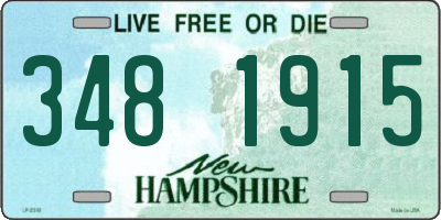 NH license plate 3481915