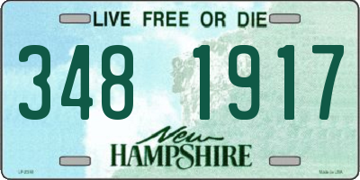 NH license plate 3481917