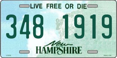 NH license plate 3481919