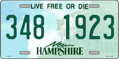 NH license plate 3481923