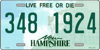 NH license plate 3481924