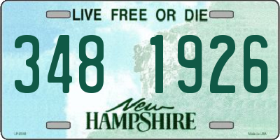 NH license plate 3481926