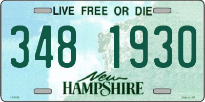 NH license plate 3481930
