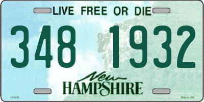 NH license plate 3481932