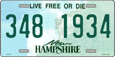 NH license plate 3481934
