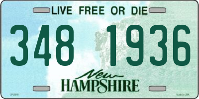 NH license plate 3481936