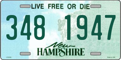 NH license plate 3481947
