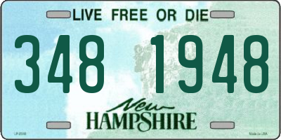 NH license plate 3481948