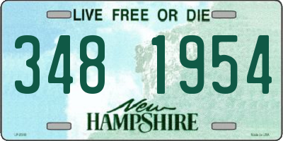 NH license plate 3481954