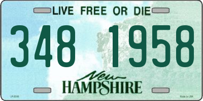 NH license plate 3481958