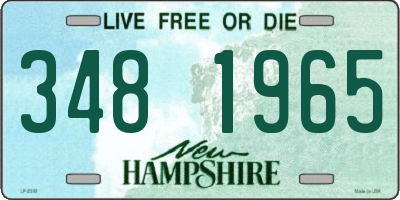 NH license plate 3481965