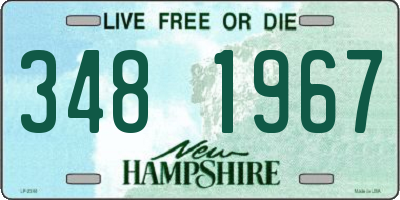 NH license plate 3481967