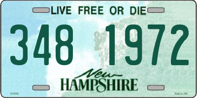 NH license plate 3481972