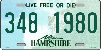 NH license plate 3481980