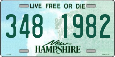 NH license plate 3481982