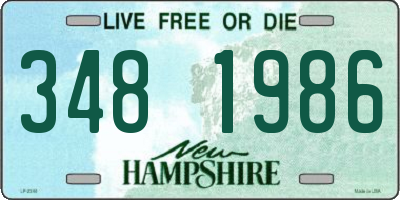 NH license plate 3481986