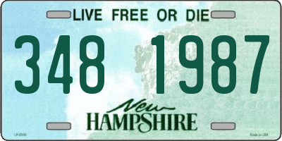 NH license plate 3481987