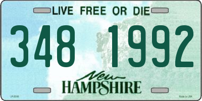 NH license plate 3481992