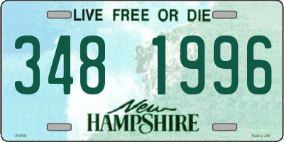 NH license plate 3481996