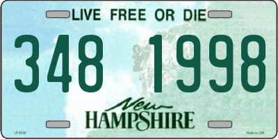 NH license plate 3481998